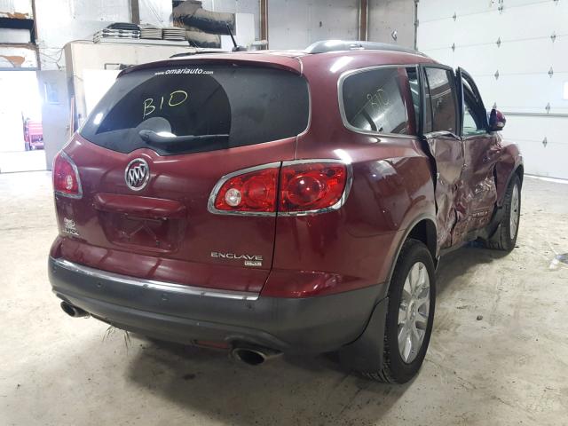 5GAKRCED6BJ111808 - 2011 BUICK ENCLAVE CX MAROON photo 4