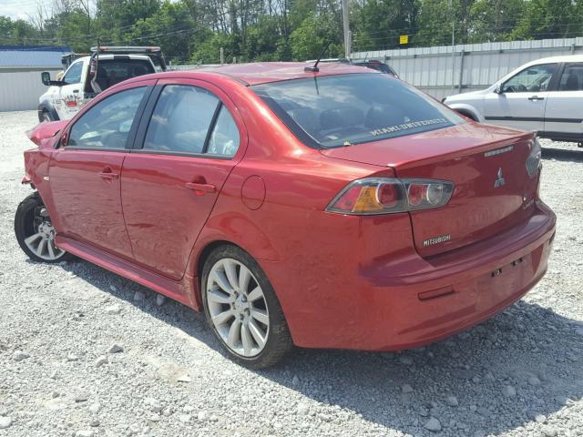 JA32U8FW3BU042826 - 2011 MITSUBISHI LANCER GTS RED photo 3