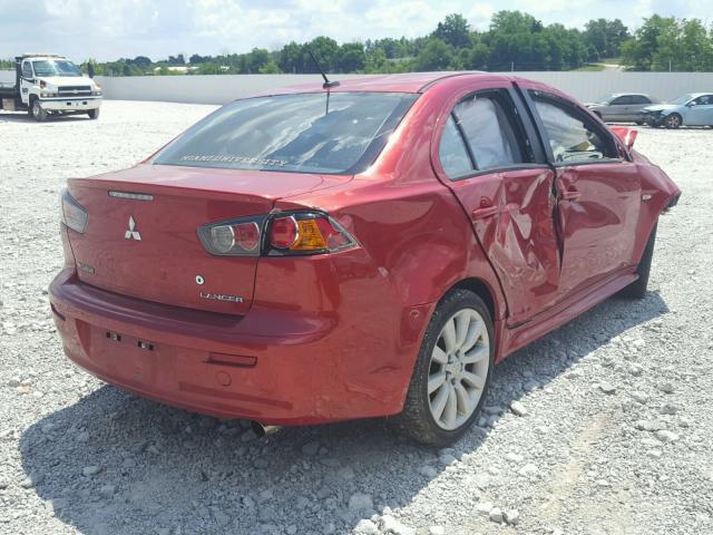 JA32U8FW3BU042826 - 2011 MITSUBISHI LANCER GTS RED photo 4