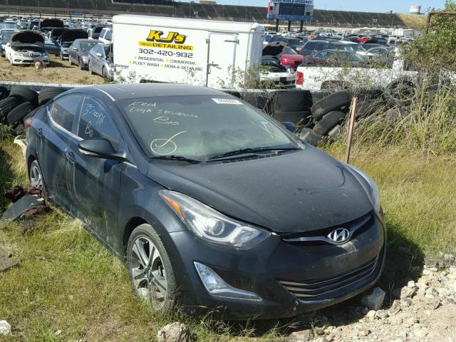 KMHDH4AH6EU094435 - 2014 HYUNDAI ELANTRA BLACK photo 1