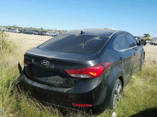 KMHDH4AH6EU094435 - 2014 HYUNDAI ELANTRA BLACK photo 4