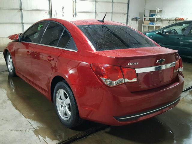 1G1PF5SC0C7201743 - 2012 CHEVROLET CRUZE LT RED photo 3