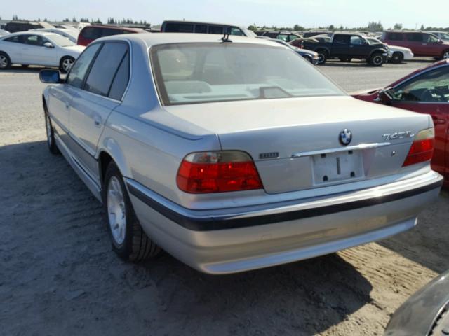 WBAGH83461DP24495 - 2001 BMW 740 IL SILVER photo 3