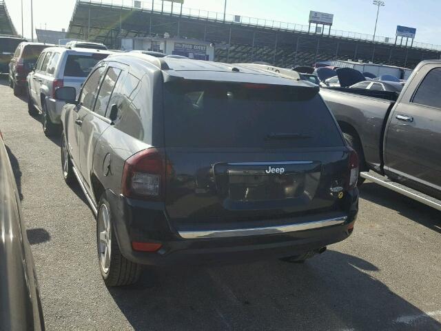 1C4NJCEA9ED679028 - 2014 JEEP COMPASS BLACK photo 3