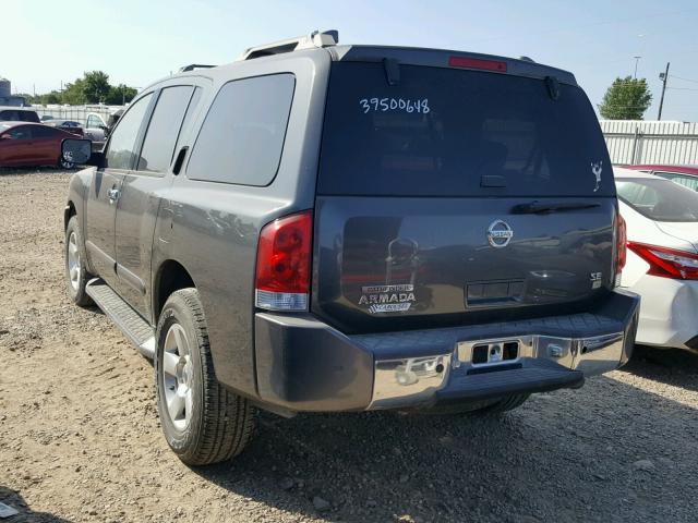 5N1AA08B14N721858 - 2004 NISSAN ARMADA SE GRAY photo 3