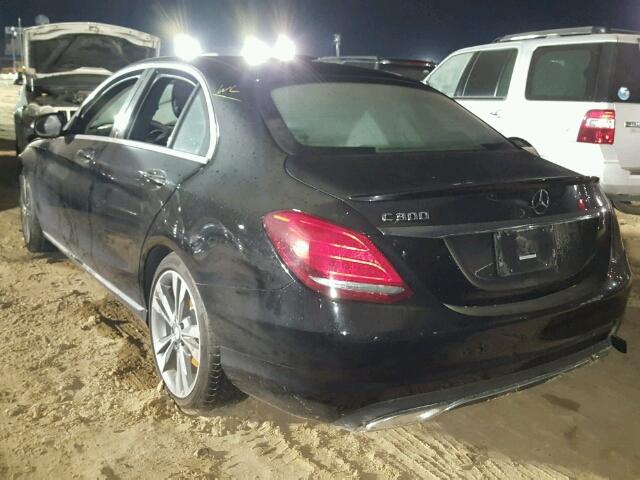 55SWF4JB8GU177244 - 2016 MERCEDES-BENZ C 300 BLACK photo 3