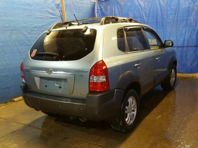 KM8JN72D27U610947 - 2007 HYUNDAI TUCSON SE BLUE photo 4