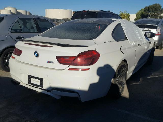 WBS6J9C51GD934666 - 2016 BMW M6 WHITE photo 4