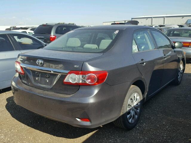 5YFBU4EE1DP119096 - 2013 TOYOTA COROLLA GRAY photo 4