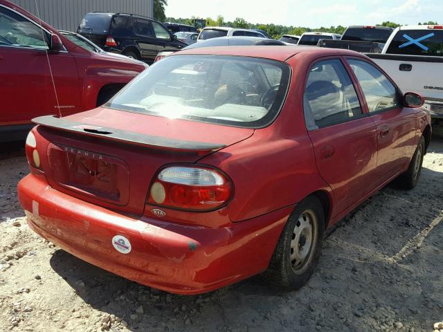 KNAFB1218X5797849 - 1999 KIA SEPHIA BAS RED photo 4