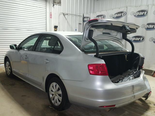 3VW2K7AJ1EM234278 - 2014 VOLKSWAGEN JETTA BASE 银色 照片 3