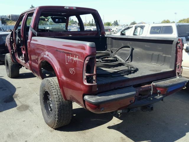 1FTSW21P46ED13935 - 2006 FORD F250 SUPER MAROON photo 3