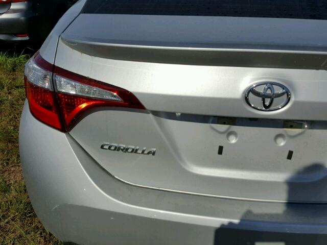 5YFBURHE2GP514627 - 2016 TOYOTA COROLLA L SILVER photo 9