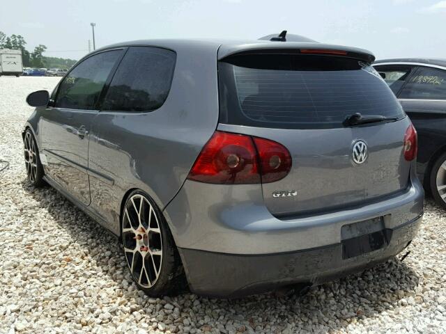 WVWEV71K27W253750 - 2007 VOLKSWAGEN NEW GTI GRAY photo 3