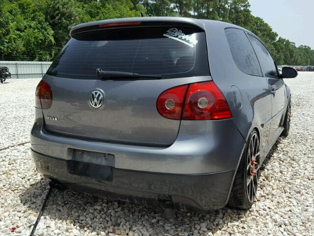 WVWEV71K27W253750 - 2007 VOLKSWAGEN NEW GTI GRAY photo 4