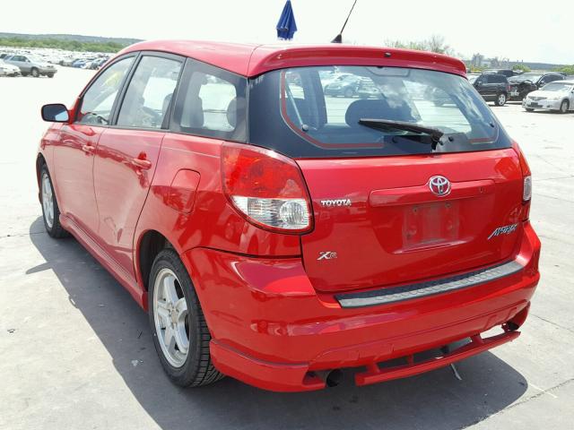 2T1KR32E13C030353 - 2003 TOYOTA MATRIX XR أحمر صورة 3