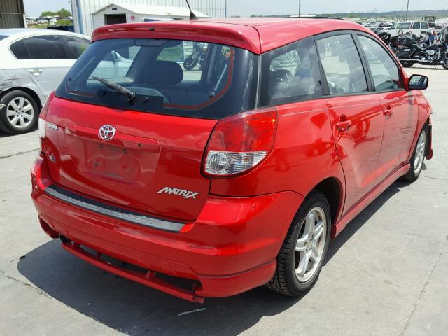 2T1KR32E13C030353 - 2003 TOYOTA MATRIX XR أحمر صورة 4
