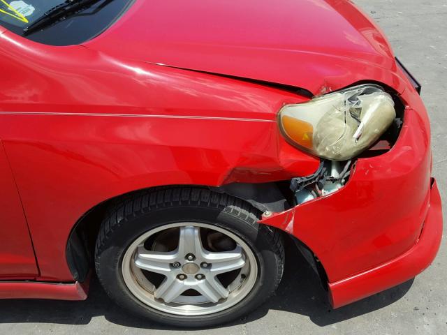 2T1KR32E13C030353 - 2003 TOYOTA MATRIX XR أحمر صورة 9