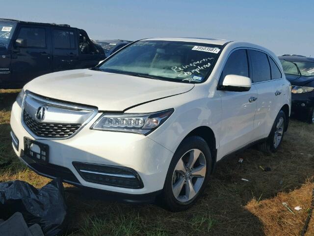 5FRYD4H27EB019172 - 2014 ACURA MDX WHITE photo 2