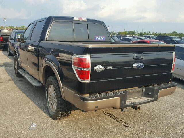 1FTFW1ET2BKE15507 - 2011 FORD F150 SUPER BLACK photo 3