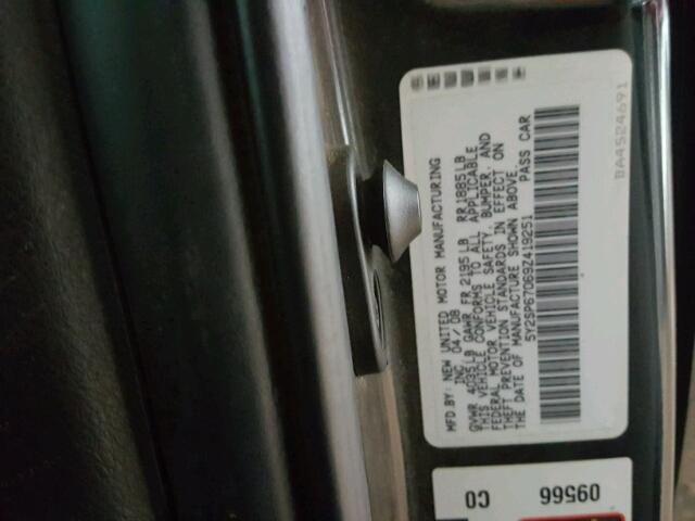 5Y2SP67069Z419251 - 2009 PONTIAC VIBE BLACK photo 10