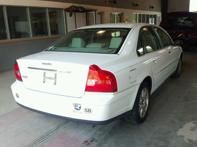 YV1TS59H041369822 - 2004 VOLVO S80 2.5T WHITE photo 4