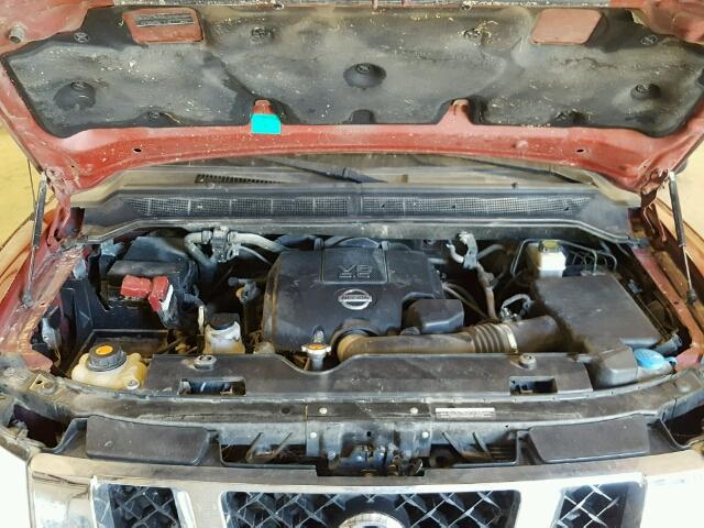 1N6BA0CA3EN508402 - 2014 NISSAN TITAN MAROON photo 7