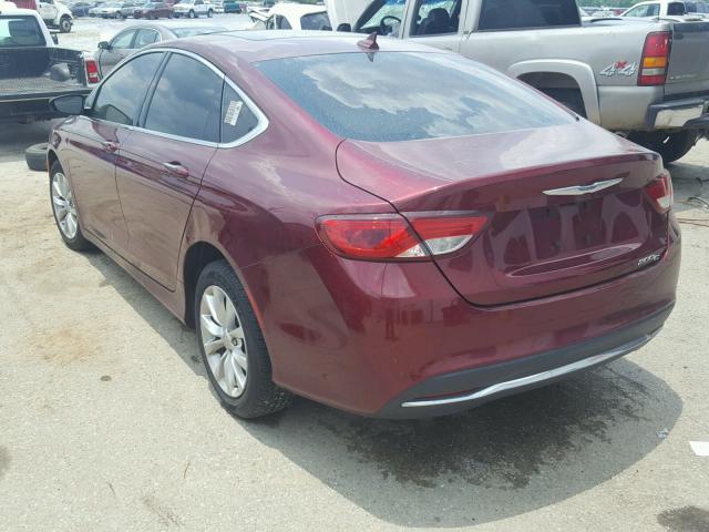 1C3CCCCB0FN645637 - 2015 CHRYSLER 200 C MAROON photo 3