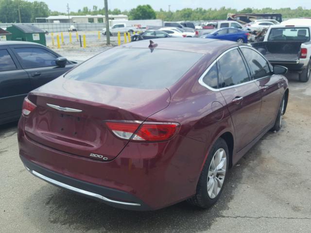 1C3CCCCB0FN645637 - 2015 CHRYSLER 200 C MAROON photo 4