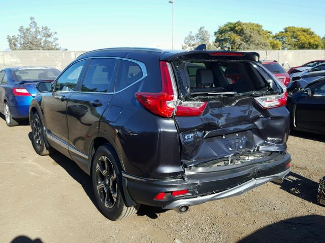 2HKRW1H99JH502461 - 2018 HONDA CR-V TOURI GRAY photo 3