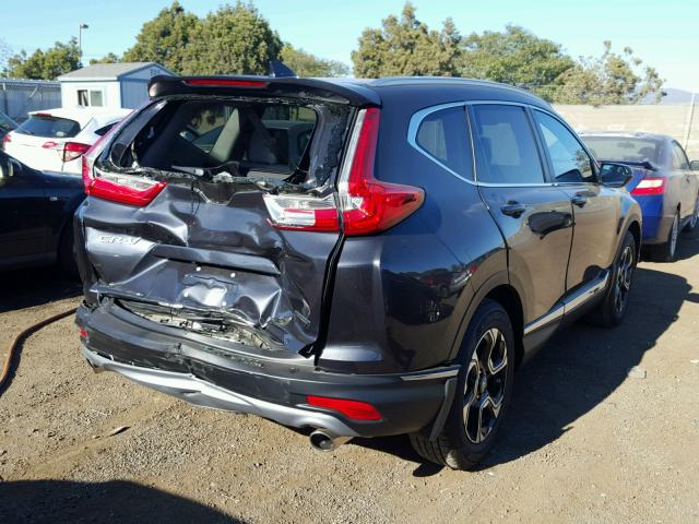 2HKRW1H99JH502461 - 2018 HONDA CR-V TOURI GRAY photo 4