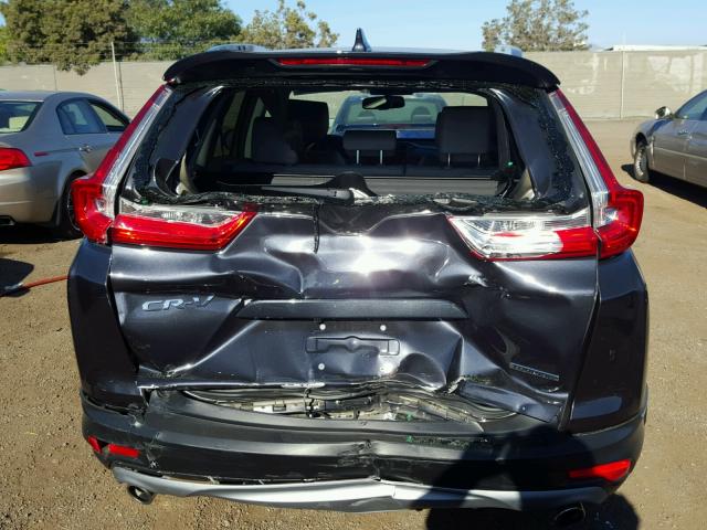 2HKRW1H99JH502461 - 2018 HONDA CR-V TOURI GRAY photo 9