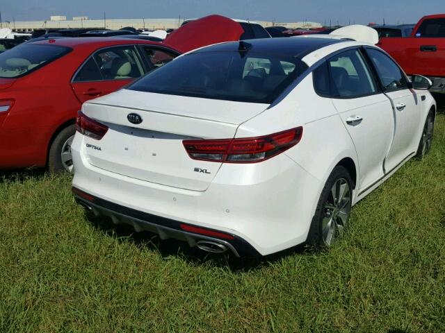 5XXGV4L21GG052170 - 2016 KIA OPTIMA SXL WHITE photo 4