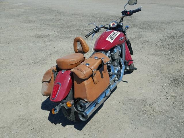 56KMSA007G3116302 - 2016 INDIAN MOTORCYCLE CO. SCOUT ABS RED photo 4
