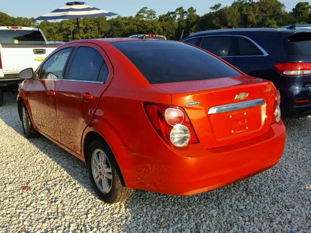 1G1JC5SH1C4144805 - 2012 CHEVROLET SONIC LT ORANGE photo 3