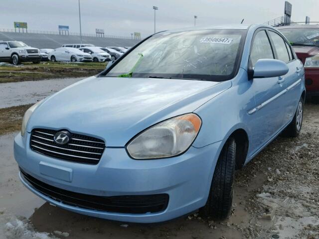 KMHCN46C68U236627 - 2008 HYUNDAI ACCENT BLUE photo 2