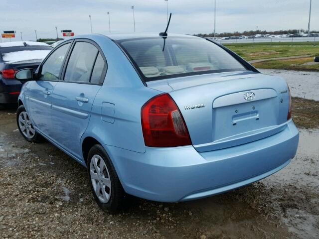 KMHCN46C68U236627 - 2008 HYUNDAI ACCENT BLUE photo 3