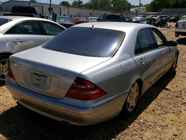 WDBNG78J42A298202 - 2002 MERCEDES-BENZ S 600 SILVER photo 4