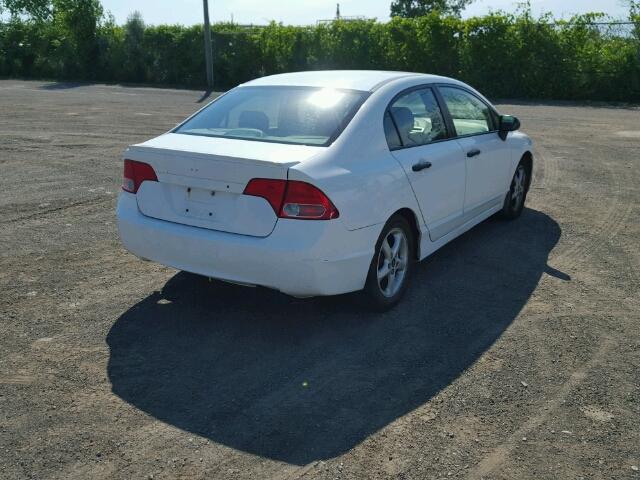 2HGFA15428H013320 - 2008 HONDA CIVIC DX-G WHITE photo 4