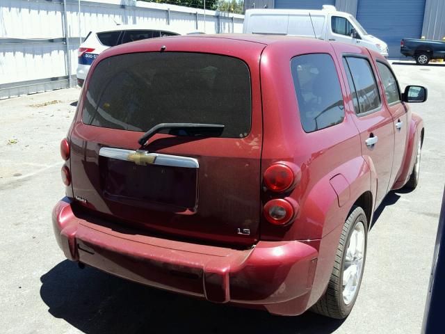 3GNDA13DX7S577437 - 2007 CHEVROLET HHR LS MAROON photo 4