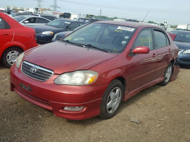 1NXBR32E47Z826065 - 2007 TOYOTA COROLLA S RED photo 2