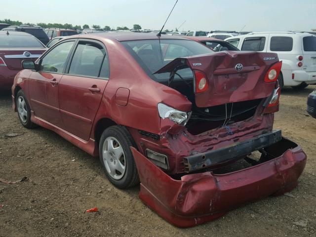 1NXBR32E47Z826065 - 2007 TOYOTA COROLLA S RED photo 3