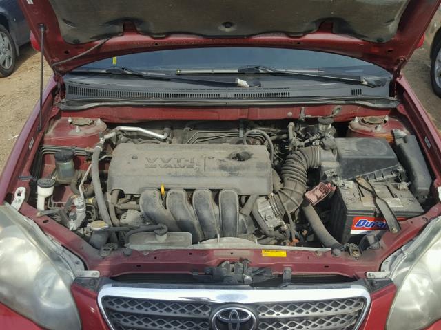 1NXBR32E47Z826065 - 2007 TOYOTA COROLLA S RED photo 7