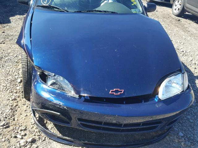 1G1JC524027241357 - 2002 CHEVROLET CAVALIER B BLUE photo 7