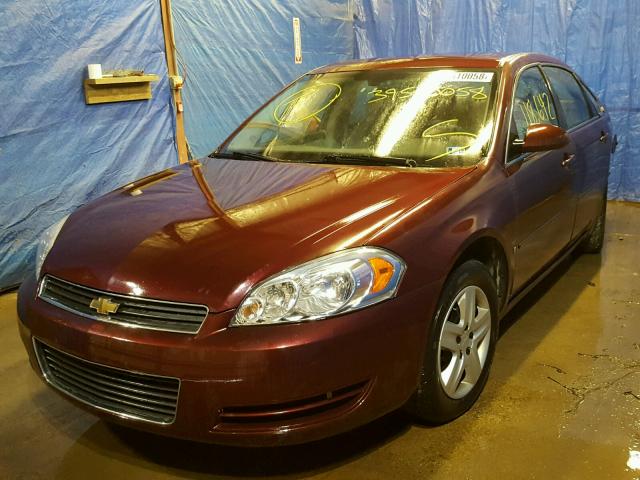 2G1WB58K279255054 - 2007 CHEVROLET IMPALA LS MAROON photo 2