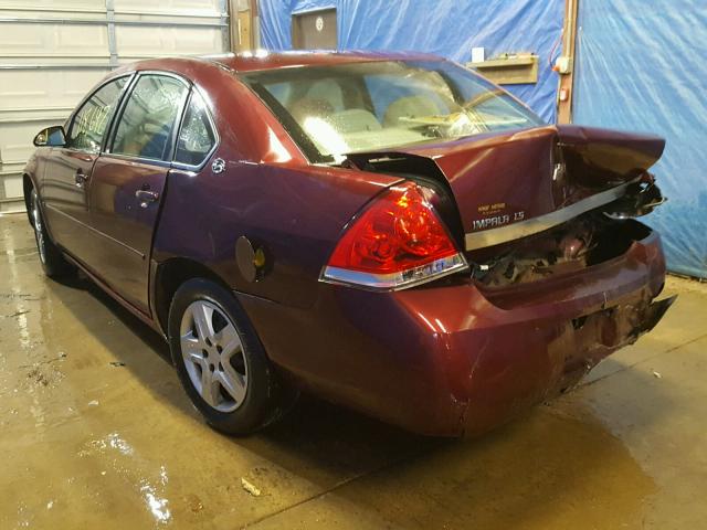 2G1WB58K279255054 - 2007 CHEVROLET IMPALA LS MAROON photo 3