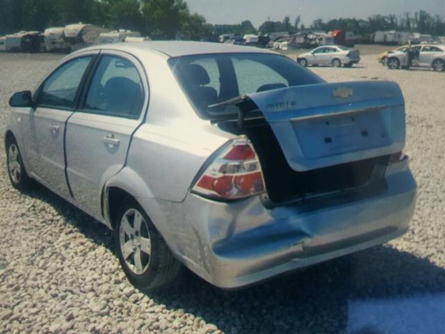 KL1TD56667B153952 - 2007 CHEVROLET AVEO BASE Күміс фото 3