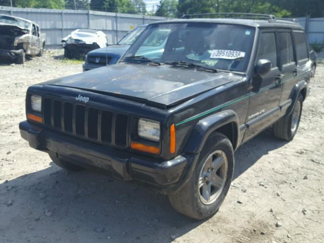 1J4FF58S6YL236720 - 2000 JEEP CHEROKEE C BLACK photo 2