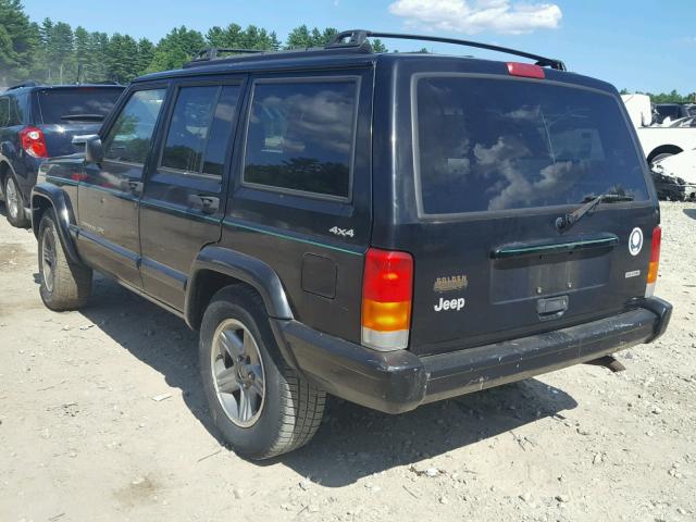 1J4FF58S6YL236720 - 2000 JEEP CHEROKEE C BLACK photo 3