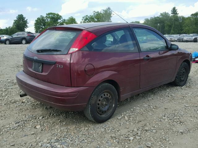 1FAFP31NX7W224083 - 2007 FORD FOCUS ZX3 RED photo 4